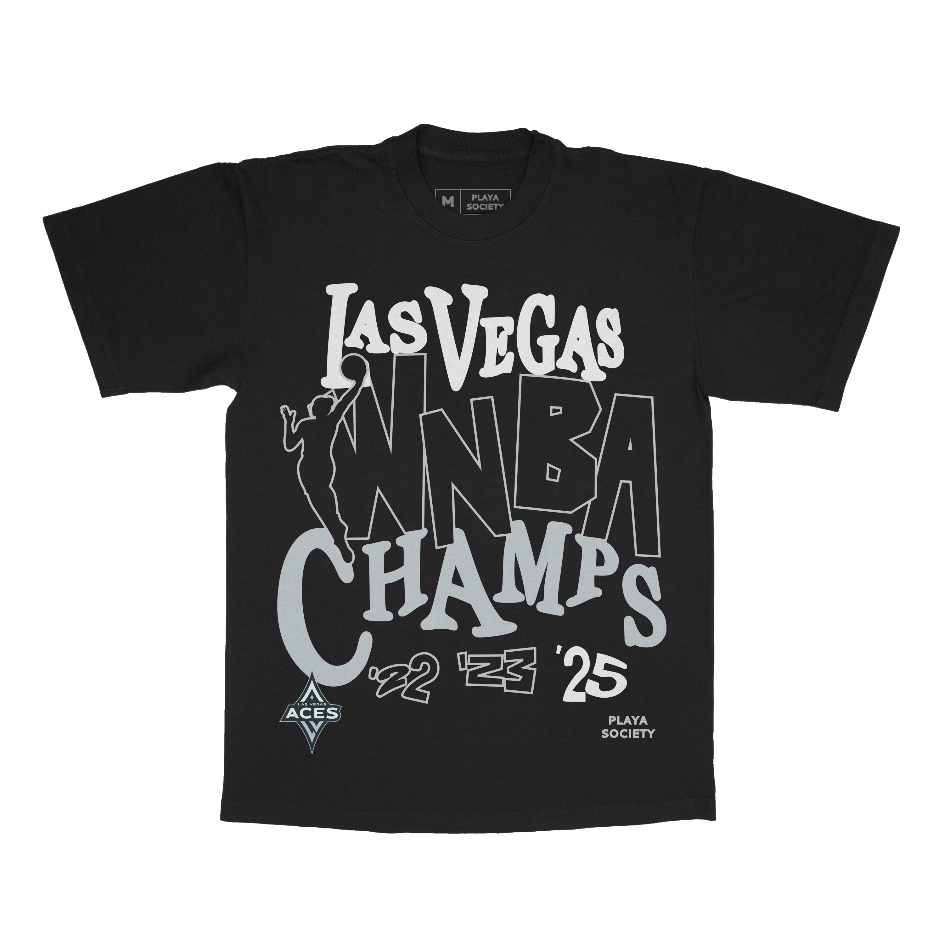 2026　WBC　25　安娜　アンナ　応援　Tシャツ　ブラック Playa Society 2025 WNBA Champs Aces T-shirt