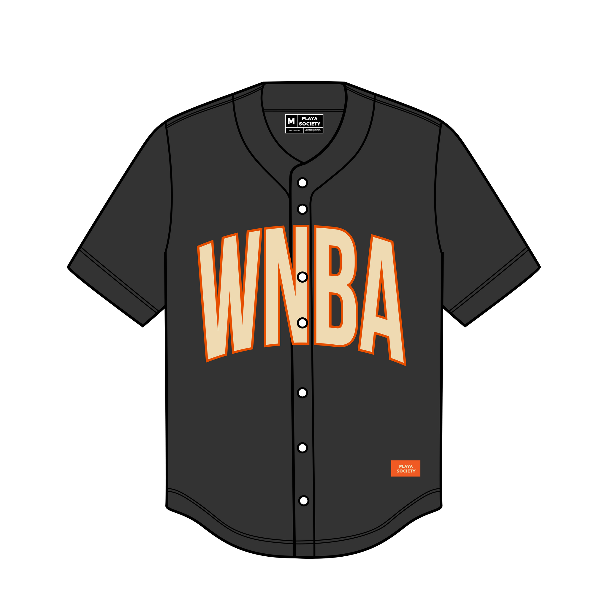 black and orange baseball jersey