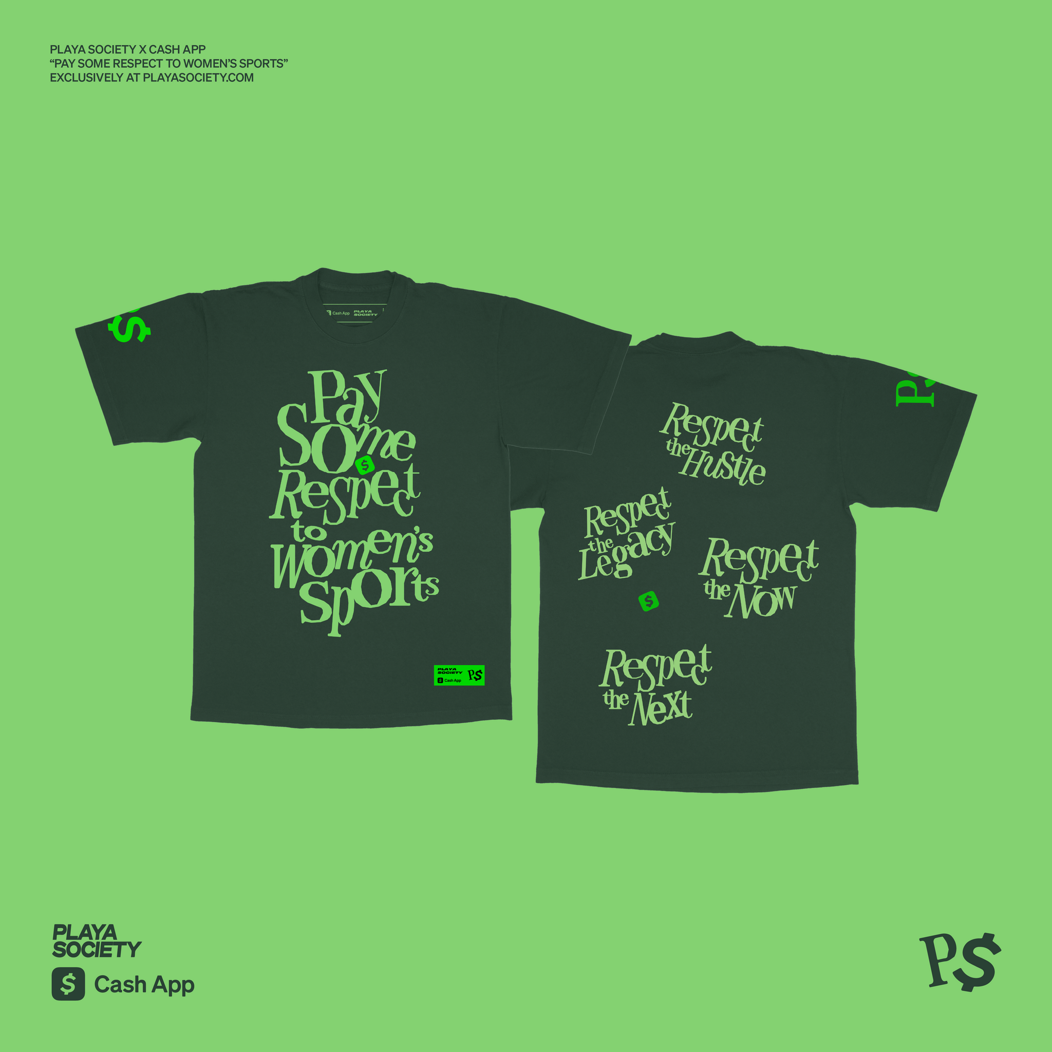 Playa Society x Cash App "Pay Some Respect" T-Shirt