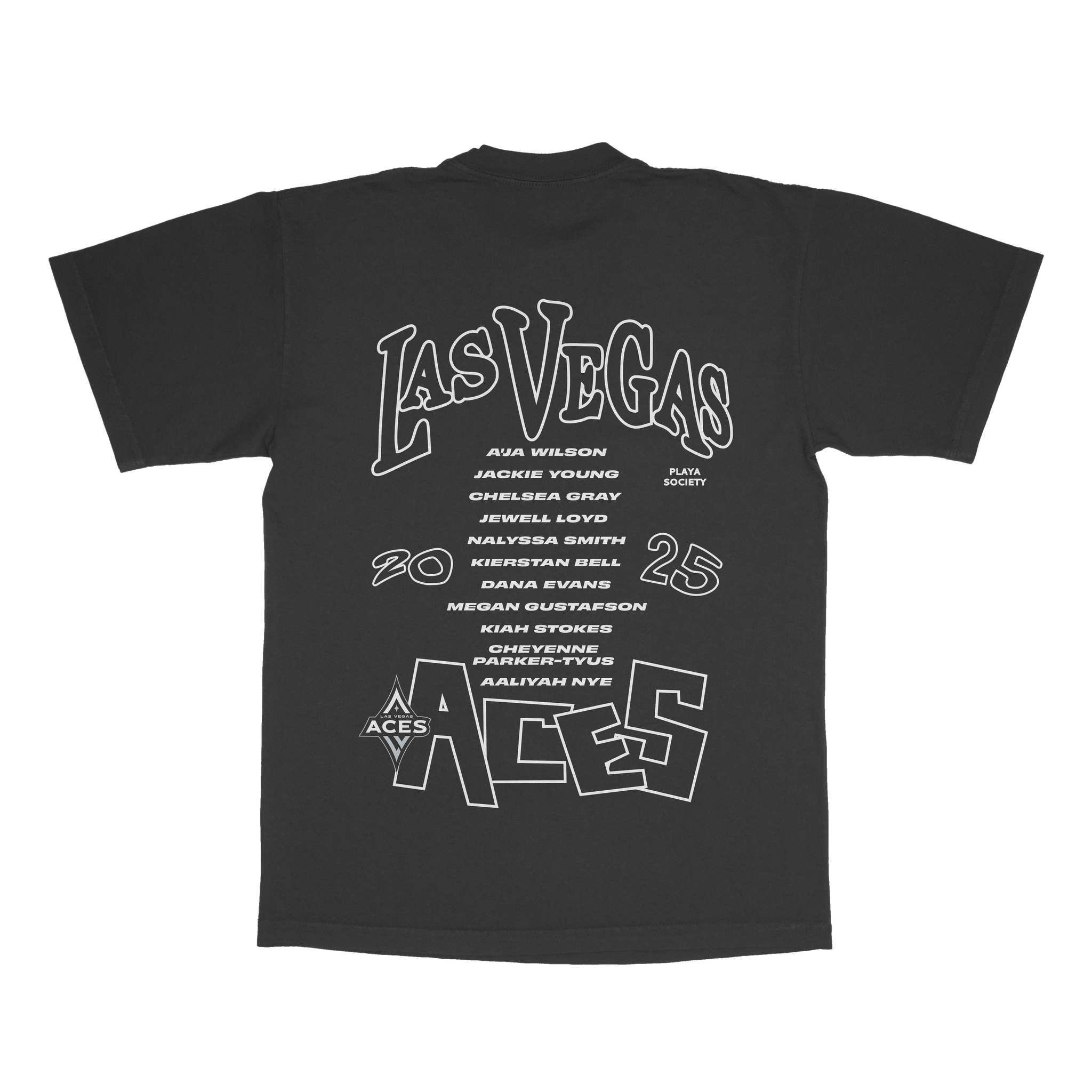 Playa Society 2025 WNBA Champs Roster T-Shirt