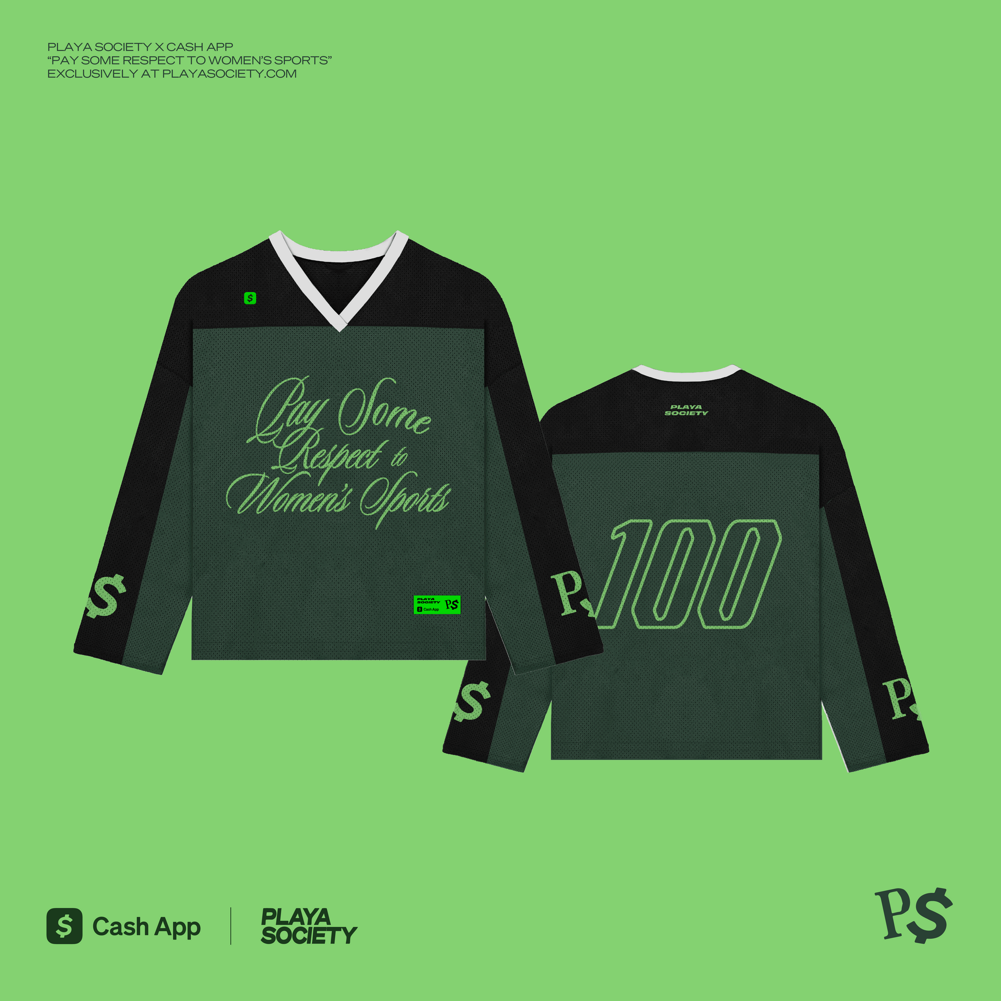Playa Society x Cash App PSRTWS Heritage Hockey Jersey