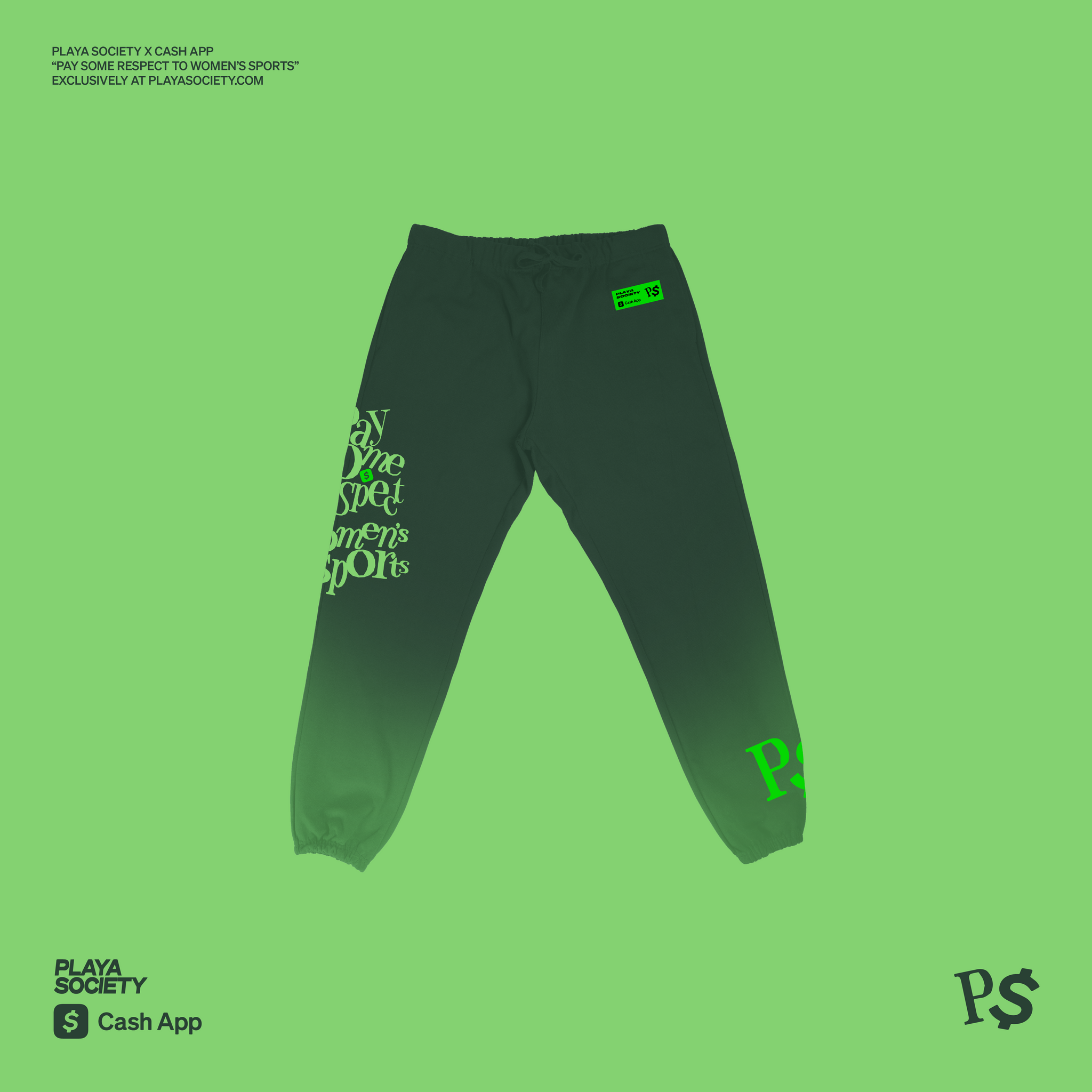 Playa Society x Cash App "Pay Some Respect" Sweatpants
