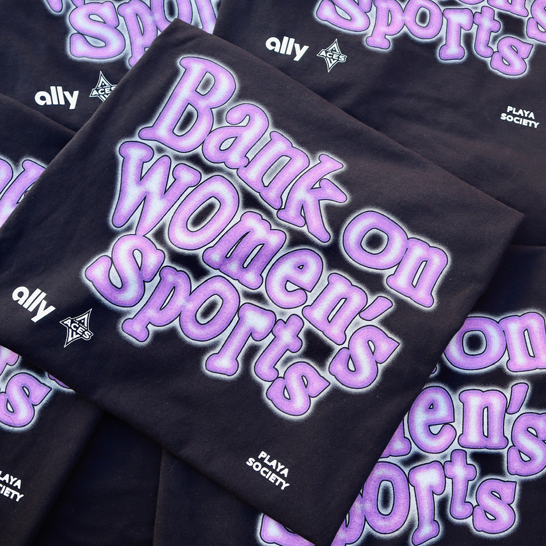 Playa Society x Ally  "Bank on Women's Sports" T-Shirt